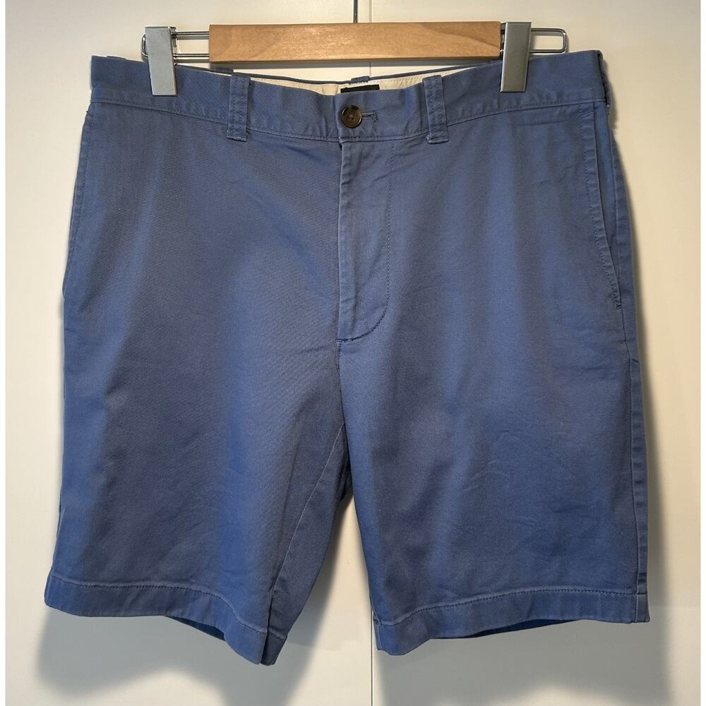 J. Crew Mens Blue Chino Shorts 9" Inseam Preppy Cotton sz 31